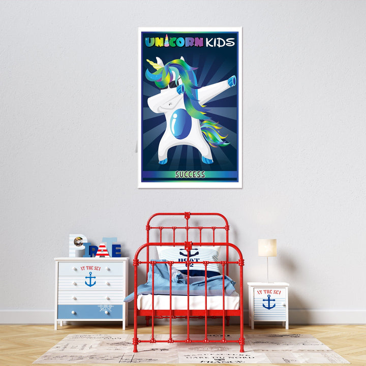 Dabbing Unicorn - Blue - Kidspiration Art